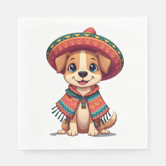 Chihuahua Mexiko Cinco de Mayo Lustiger Hund (3) Serviette