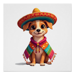 Chihuahua Mexiko Cinco de Mayo Lustiger Hund (4) Poster