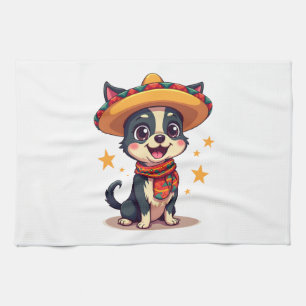 Chihuahua Mexiko Cinco de Mayo Lustiger Hund Kopie Geschirrtuch