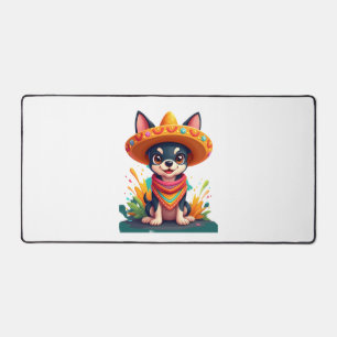 Chihuahua Mexiko Cinco de Mayo Lustiger Hund Schreibtischunterlage