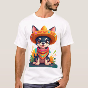 Chihuahua Mexiko Cinco de Mayo Lustiger Hund T-Shirt