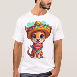 Chihuahua Mexiko Cinco de Mayo Lustiger Hund T-Shirt