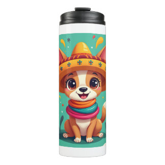 Chihuahua Mexiko Cinco de Mayo Lustiger Hund Thermosbecher