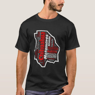 Chihuahua Mexiko Karte Gemeinden Mexikanischer Bun T-Shirt