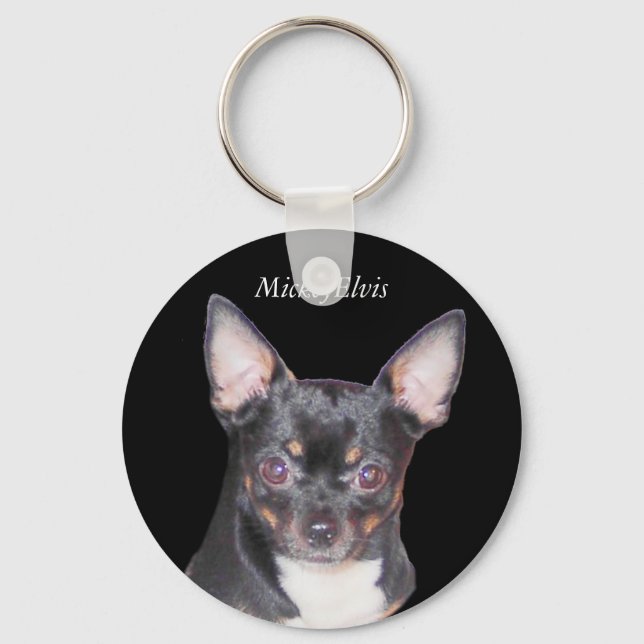 Chihuahua MickeyElvis Schlüsselanhänger (Vorderseite)