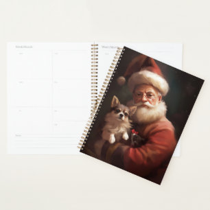 Chihuahua mit Santa Claus Festliches Weihnachten Planer