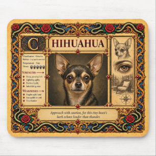 Chihuahua, mittelalterliche Bestiarien-Kunst Mousepad