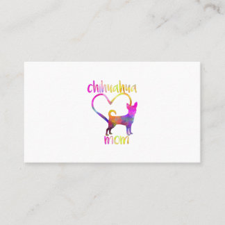 chihuahua mom doggy pup pet lover heart visitenkarte