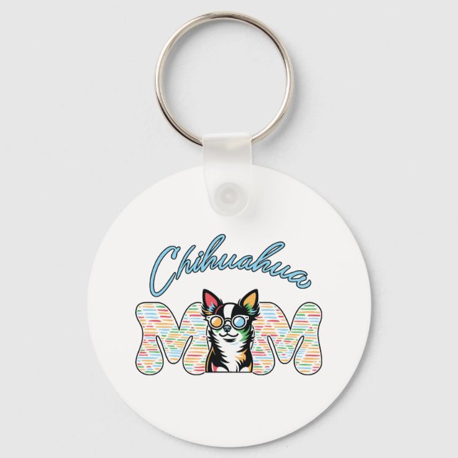 Chihuahua Mom Schlüsselanhänger (Vorderseite)