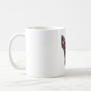 Chihuahua Mosaic Geometrie Art Dog Kaffeetasse