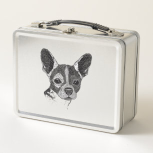 Chihuahua Mosaic Geometrie Art Dog Metall Brotdose
