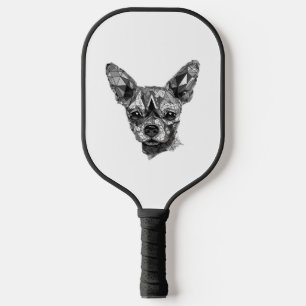 Chihuahua Mosaic Geometrie Art Dog Pickleball Schläger