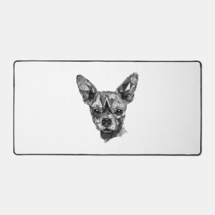 Chihuahua Mosaic Geometrie Art Dog Schreibtischunterlage