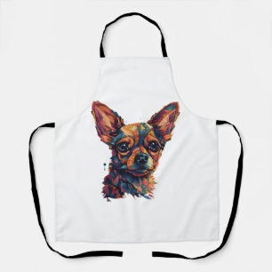 Chihuahua Mosaic Geometrie Art Dog Schürze