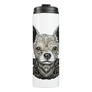 Chihuahua Mosaic Geometrie Art Dog Thermosbecher
