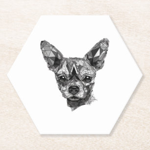 Chihuahua Mosaic Geometrie Art Dog Untersetzer