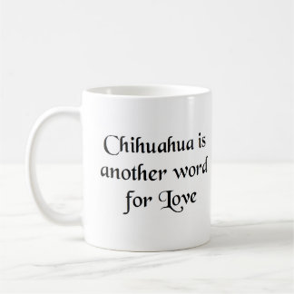 chihuahua mot café tasse