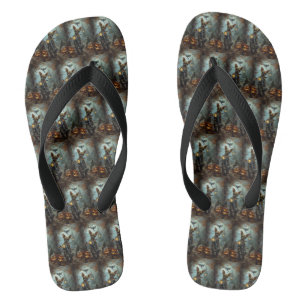 Chihuahua-Motorrad Halloween Beängstigend Flip Flops