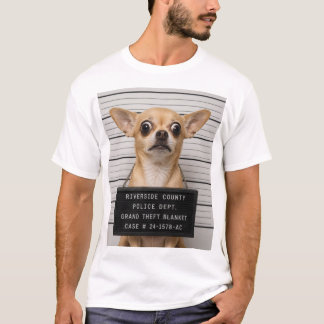Chihuahua-Mugshot: Schwerer Diebstahl einer Decke T-Shirt