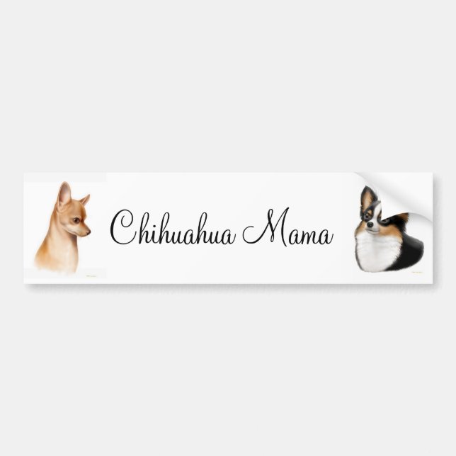 Chihuahua-Mutter Autoaufkleber (Vorne)