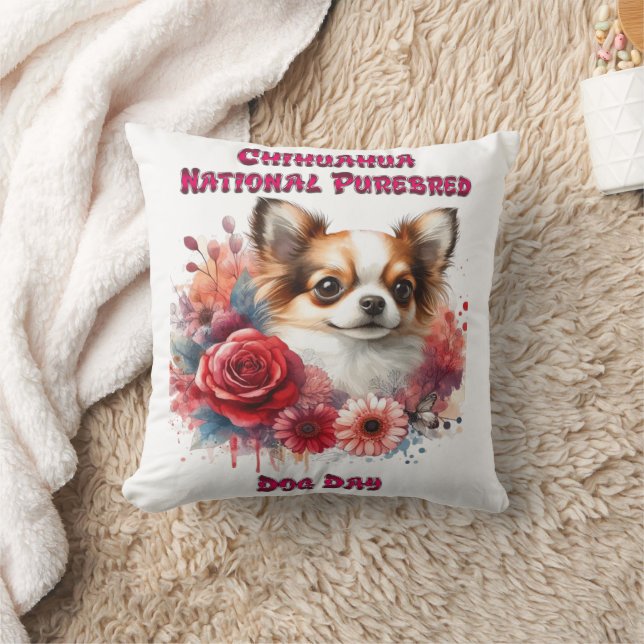 Chihuahua National Purebred Dog Day Celebration Kissen (Decke)