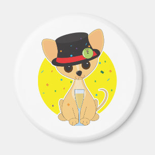 Chihuahua-neues Jahr Magnet