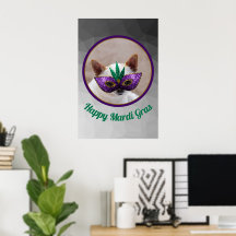 Chihuahua niedlich Happy Mardi Gras funkelnd Maske