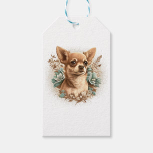 Chihuahua Niedlich Hund Schöne Blume Girl Geschenkanhänger