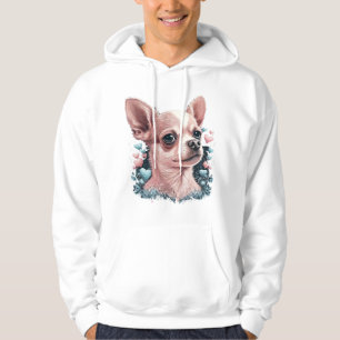 Chihuahua Niedlich Hund Schöne Blume Girl Hoodie