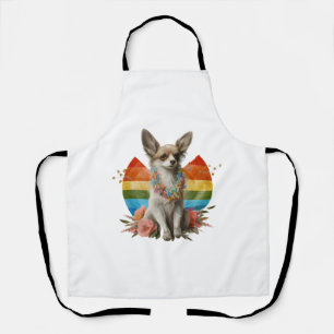 Chihuahua Niedlich Hund Schöne Blume Girl Schürze