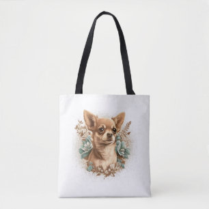 Chihuahua Niedlich Hund Schöne Blume Girl Tasche