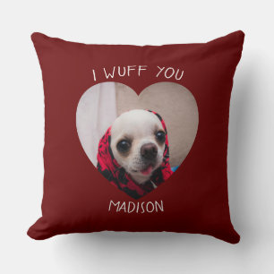 Chihuahua niedlich wuchsen Sie Liebe Valentinische Kissen