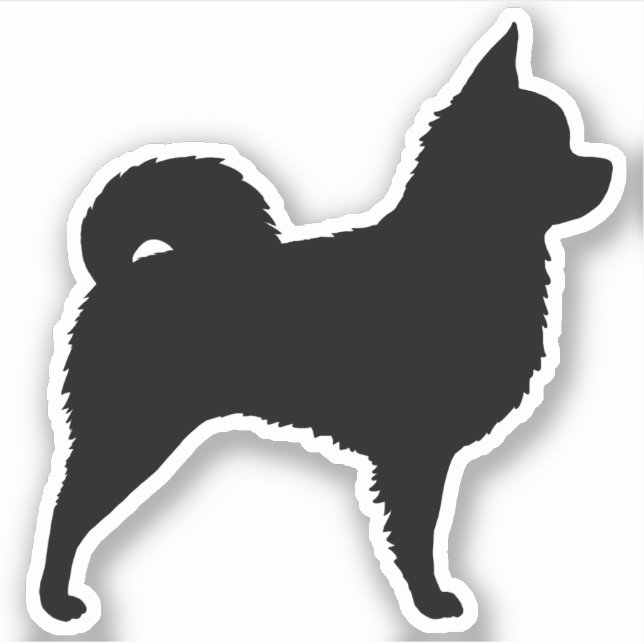 Chihuahua-Niedliche Silhouette Aufkleber (Vorderseite)