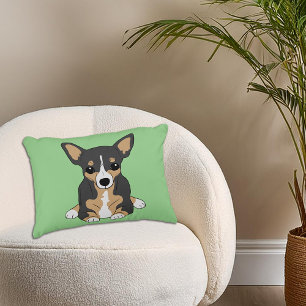 Chihuahua Niedliche Tri-Colour Chihuahua Sage Dekokissen