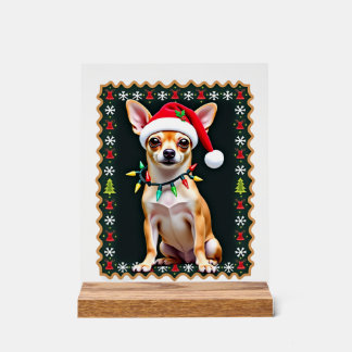 Chihuahua Noël Santa Sweat-shirt Moche Chien Amour