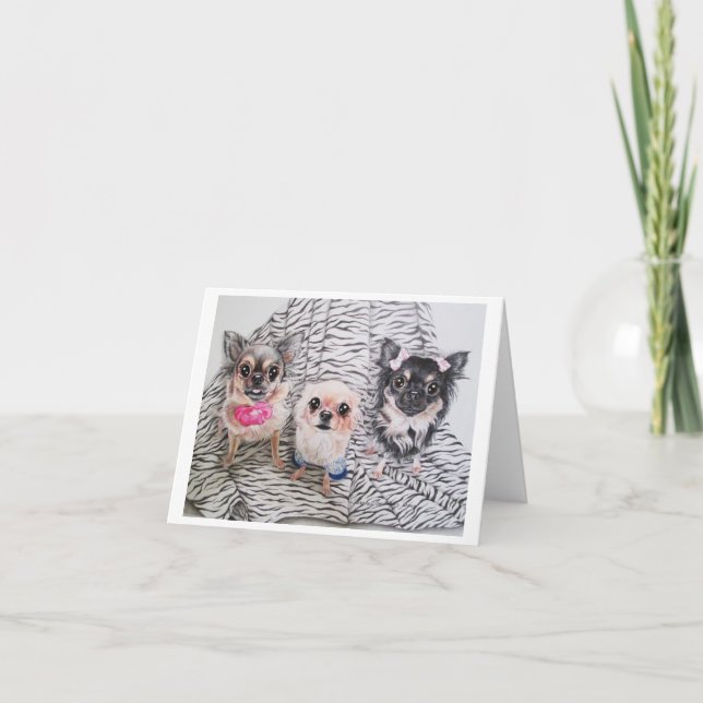 Chihuahua Notecards Karte (Vorderseite)