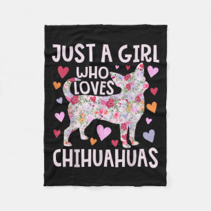 Chihuahua nur ein Mädchen, das Chihuahuas Hund Flo Fleecedecke