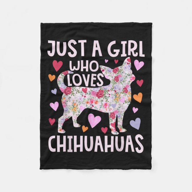 Chihuahua nur ein Mädchen, das Chihuahuas Hund Flo Fleecedecke (Vorderseite)