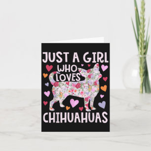 Chihuahua nur ein Mädchen, das Chihuahuas Hund Flo Karte