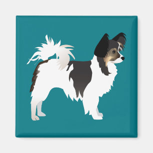Chihuahua oder Papillon Basic Design Magnet