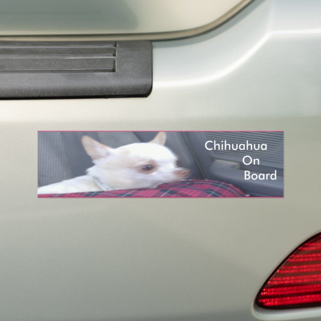 Chihuahua On Board Bumper Sticker (En voiture)