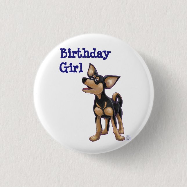Chihuahua Party Center Button (Vorderseite)