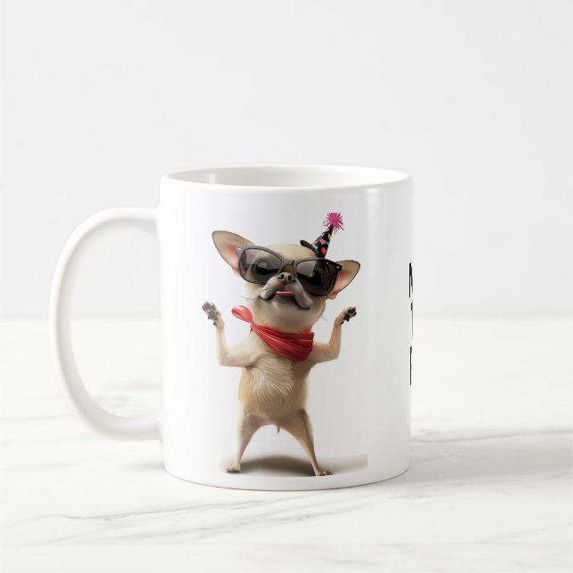 Chihuahua-Party-Tasse Kaffeetasse (Links)
