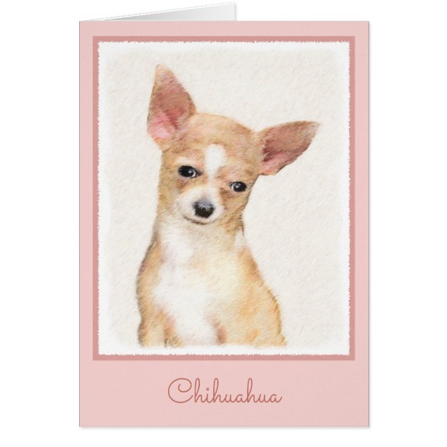 Chihuahua Peinture - Cute Original Chien Art (Devant)