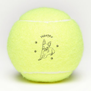 Chihuahua: Personalisierte Art Deco Tennisbälle