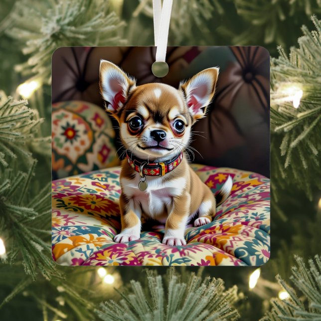 Chihuahua Personalisierte Weihnachten Ornament Aus Metall (InSitu)