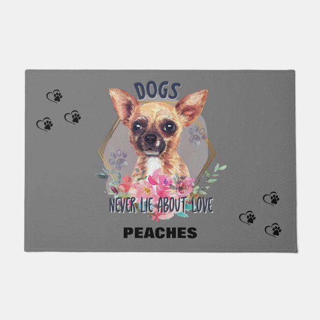 "CHIHUAHUA" - PERSONALISIERTER DOORMAT FUßMATTE (Vorderseite)