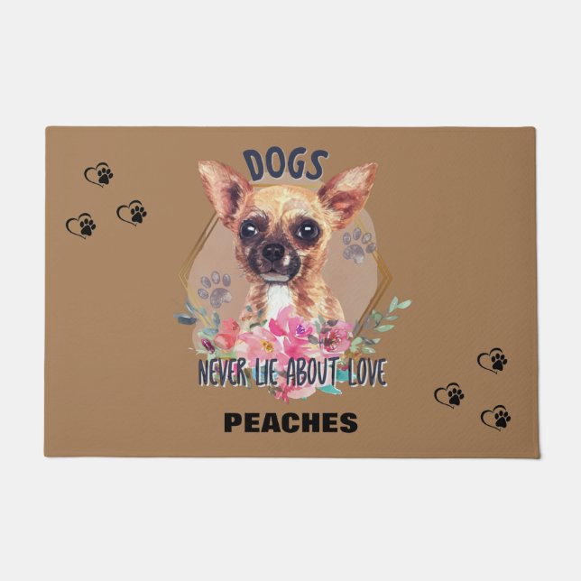 "CHIHUAHUA" - PERSONALISIERTER DOORMAT FUßMATTE (Vorderseite)