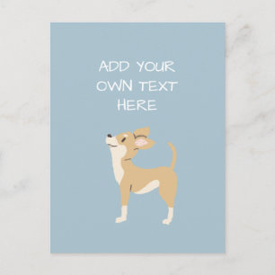 Chihuahua Personalisierter Hundename Postkarte