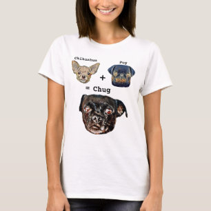 Chihuahua Plus Mops gleicht Chug Hund T-Shirt